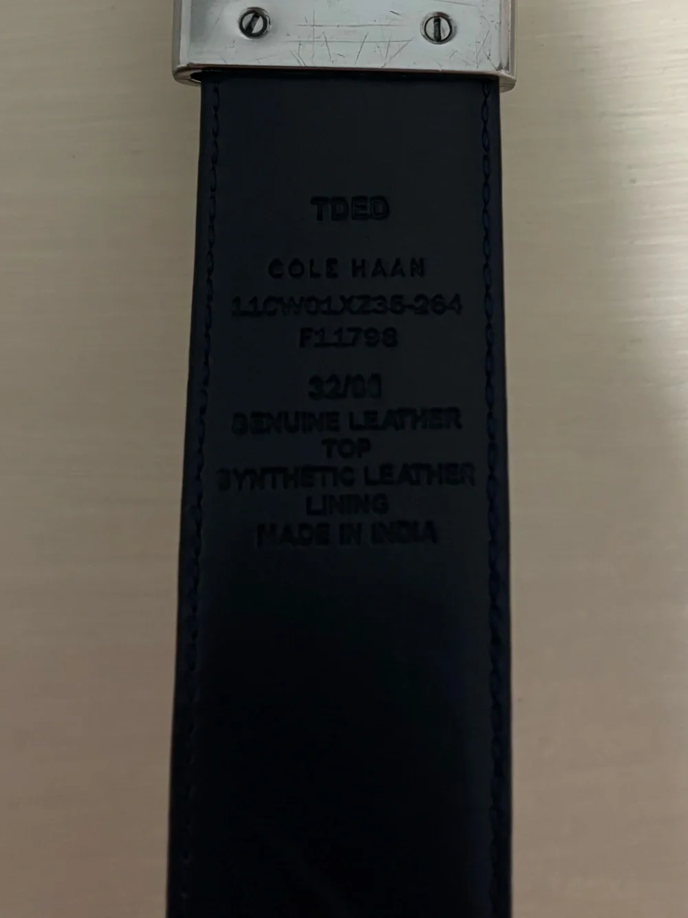 Cole Haan Reversible Belt Brown Navy Size 32 80